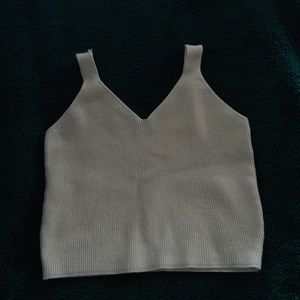 White cropped tank top